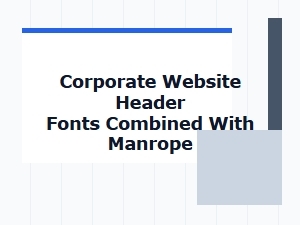 Headline Pairings for Corporate Websites Using Manrope