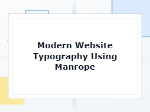 Mastering Modern Web Typography with Manrope