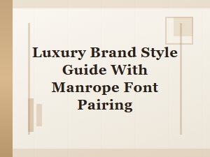Crafting Luxury Brand Guides with Manrope Typography
